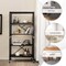 Costway 1/2 PCS Foldable Storage Shelves Adjustable Collapsible Organizer Rack with Wheels